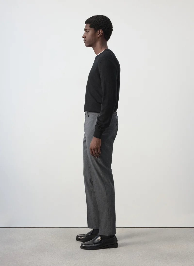 Mango Man 94-GRIS MEDIO VIGORE Bologna Cropped Slim-Fit Trousers for Men | Best Price UAE