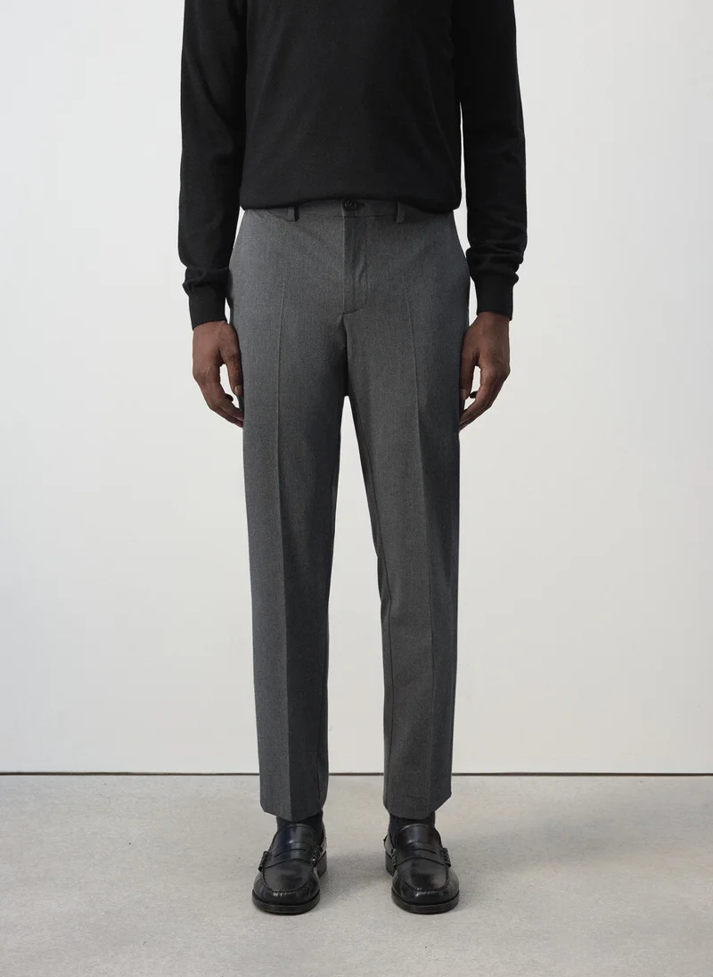 Mango Man Bologna Cropped Slim-Fit Trousers