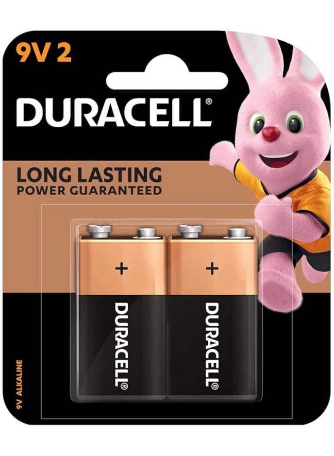 Duracell Duracell 9V 2 Long Lasting Power Guaranteed Alkaline Batteries  - Image 1