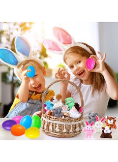 ThinkMax ThinkMax 24 pcs Easter Eggs Filled with Mini Plush Animals Toy for Basket Stuffers/Fillers, Hunt, Party Favor  - Image 5