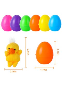 ThinkMax ThinkMax 24 pcs Easter Eggs Filled with Mini Plush Animals Toy for Basket Stuffers/Fillers, Hunt, Party Favor  - Image 4