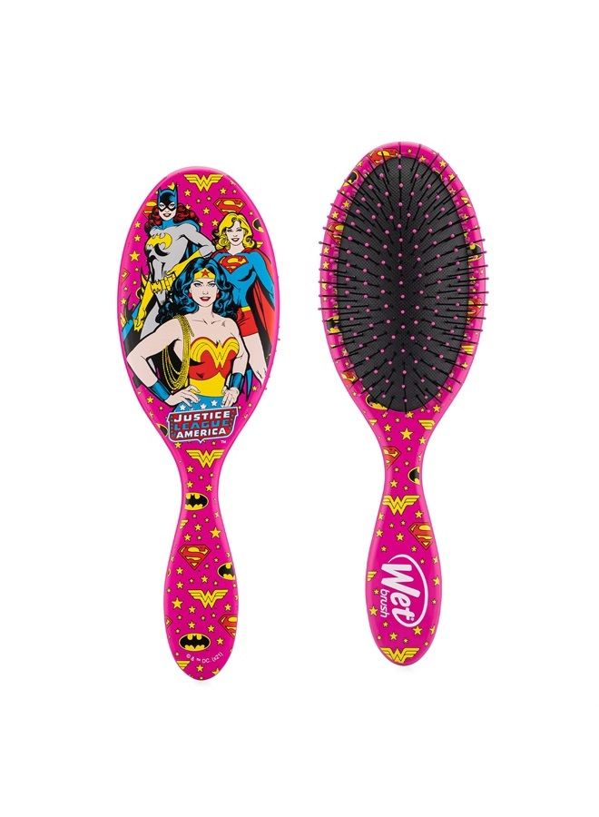 Wet Brush Original Detangler Hair Brush - Justice League, (Wonder Woman, Batgirl, & Supergirl) - Comb for Women, Men & Kids - Natural, Straight, Thick and Curly Hair - Pain-Free for All Hair Types - Image 1