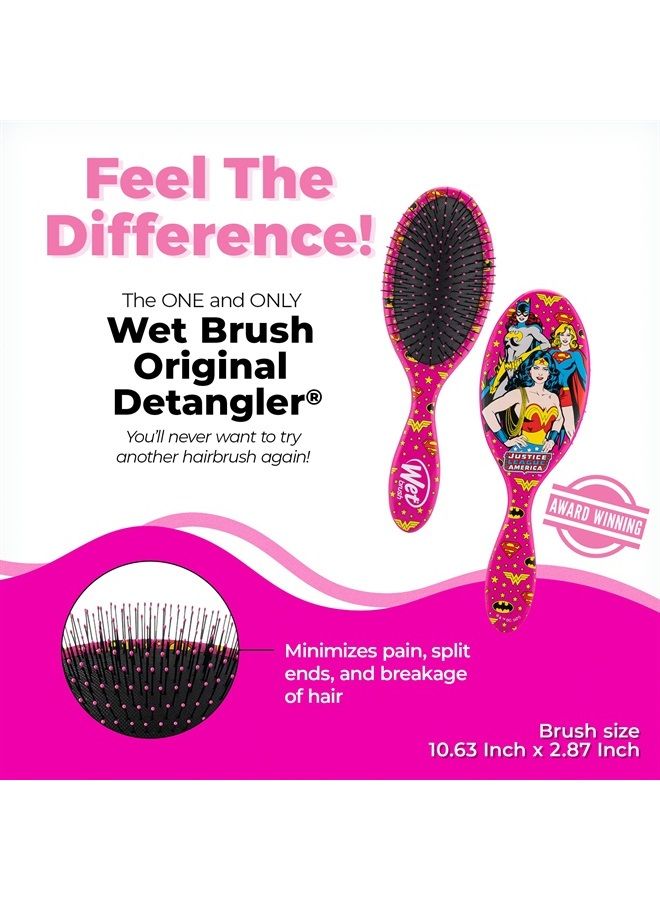 Wet Brush Original Detangler Hair Brush - Justice League, (Wonder Woman, Batgirl, & Supergirl) - Comb for Women, Men & Kids - Natural, Straight, Thick and Curly Hair - Pain-Free for All Hair Types - Image 2
