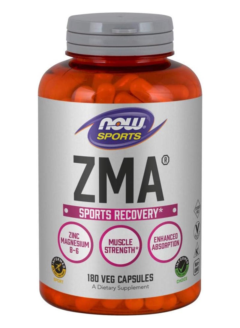 now Zma Zinc Magnesium And Vitamin B6 180 Capsules - Image 1