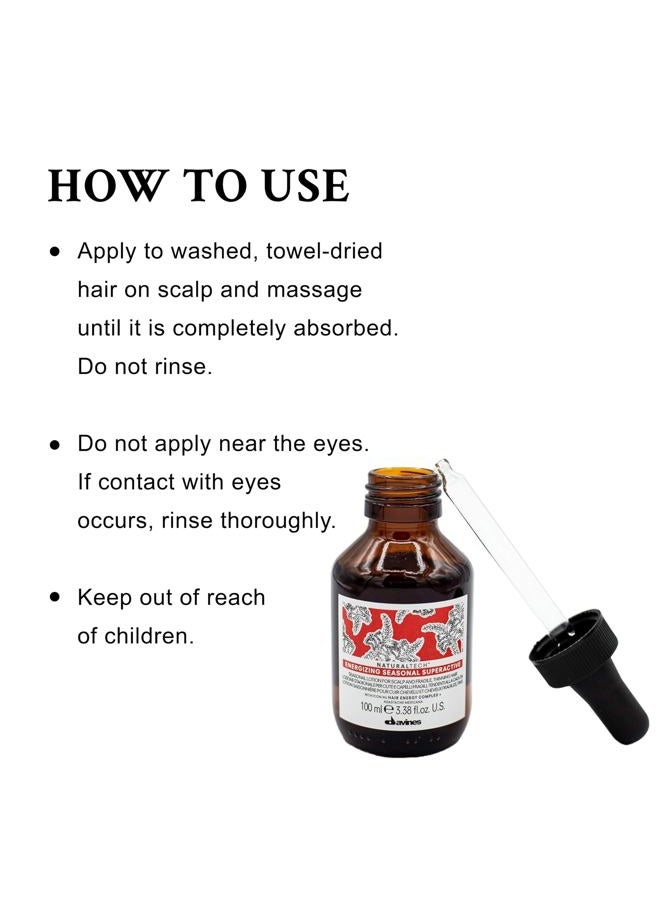 Davines Naturaltech ENERGIZING Seasonal Superactive Treatment, Reduce Hair Loss, Improve Hair Density And Body, 3.38 Fl. Oz. - Image 4