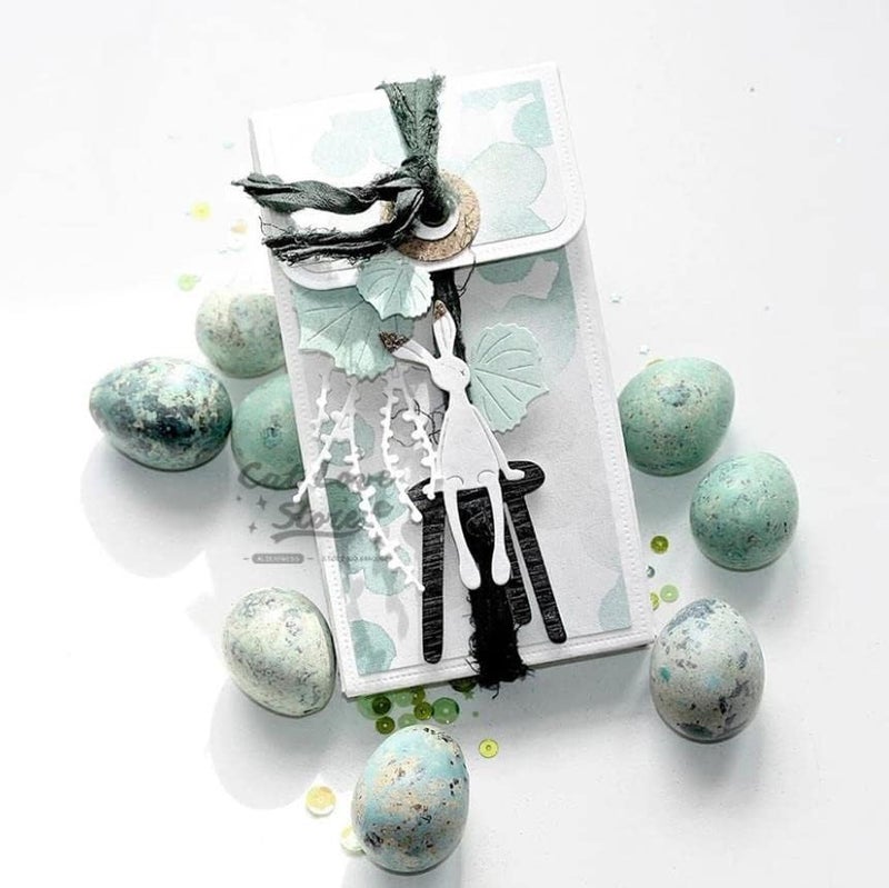 CoolifWang Easter Bunny Cutting Die Cuts, DIY Crafts Template Easter Bunny Scrapbook Cards Cutting Dies Cut Stencils for DIY Embossing Card Making Decorative Paper Dies Scrapbooking - Image 3