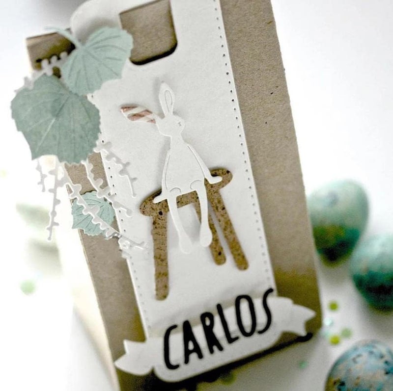CoolifWang Easter Bunny Cutting Die Cuts, DIY Crafts Template Easter Bunny Scrapbook Cards Cutting Dies Cut Stencils for DIY Embossing Card Making Decorative Paper Dies Scrapbooking - Image 4