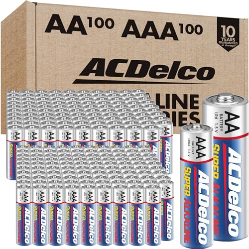 PowerMax ACDelco AA and AAA 200-Count Combo Pack Super Alkaline Batteries, 100-Count Each, 10-Year Shelf Life, Reclosable Packaging - Image 1