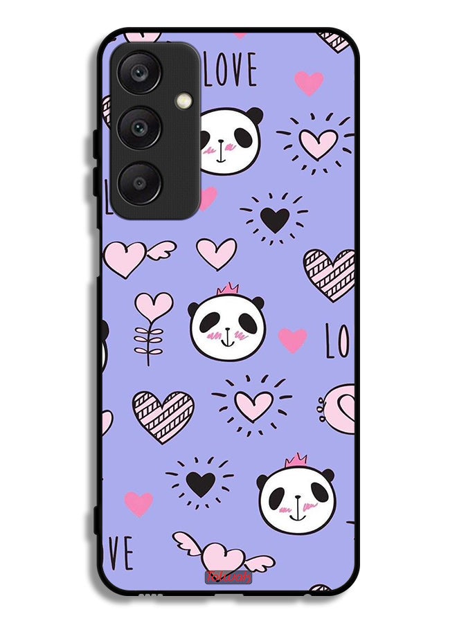Tolwak Samsung Galaxy A25 5G Protective Case Cover Love And Panda Doodle - Image 1
