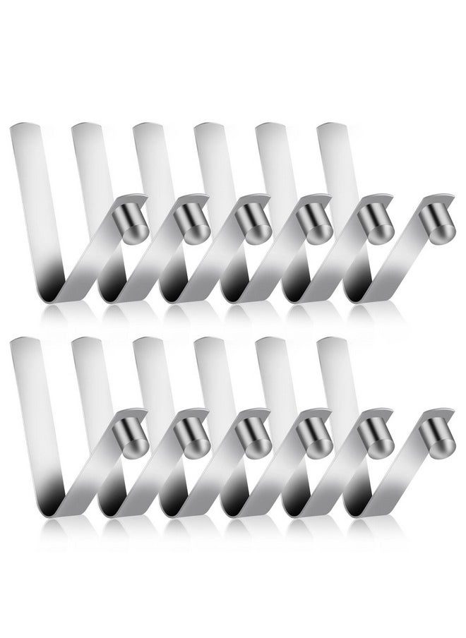 Sliverdew - 12 Pieces Tent Pole Clips Tent Pole Push Button Spring Clip Stainless Steel Kayak Spring Snap Tube Locking Pin Clips For Kayak Paddle Camping Tent Pole - Image 1