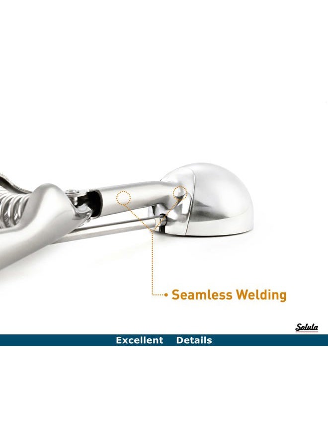 Solula 18/8 Stainless Steel Small Ice Cream Scoop Disher Cookie Scoop Melon Baller, 2-YEAR Warranty - Image 4