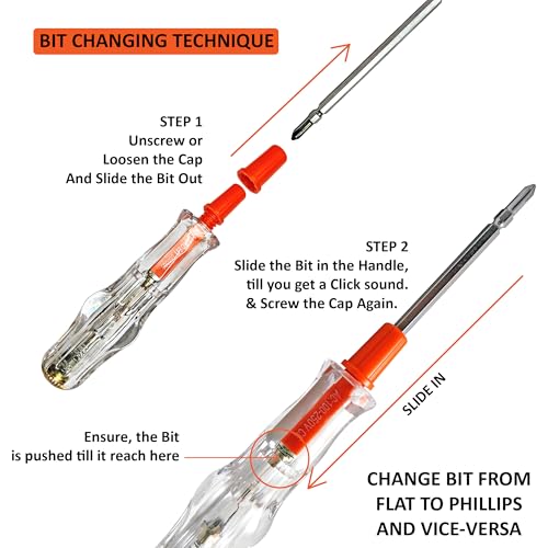 Harden Dual-Purpose Tester Screwdriver with Phillips and Slotted Screwdriver Professional Series 660007 - Image 5