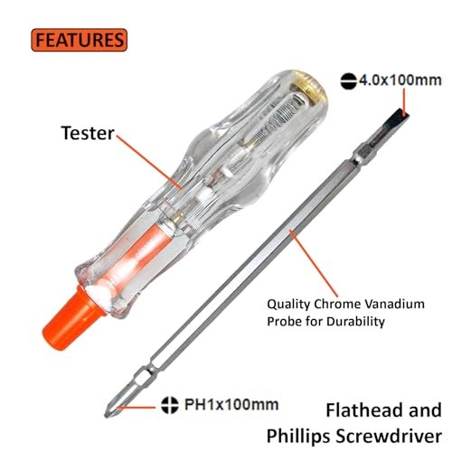 Harden Dual-Purpose Tester Screwdriver with Phillips and Slotted Screwdriver Professional Series 660007 - Image 2