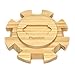 Plusvivo Mexican Train Hub Up to 8 Players Premium Pine Wooden Hub Centerpiece for Mexican Train Dominoes Accessories Dominos Game Set with Felted Bottom - Image 2