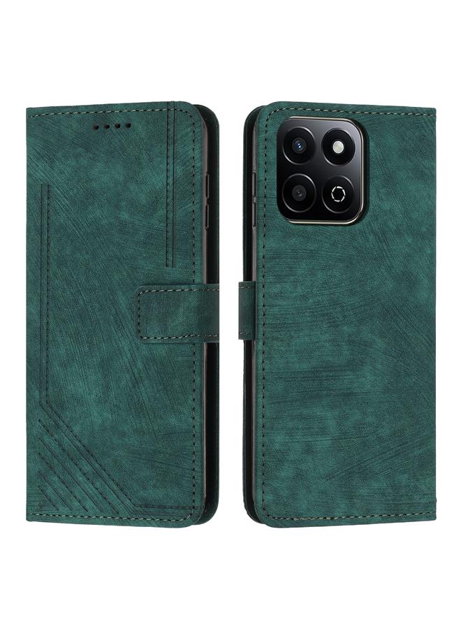 S-TOP Case For Honor X7c 4G / 200 Smart Skin Feel Stripe Pattern Leather Phone Case with Lanyard - Image 1