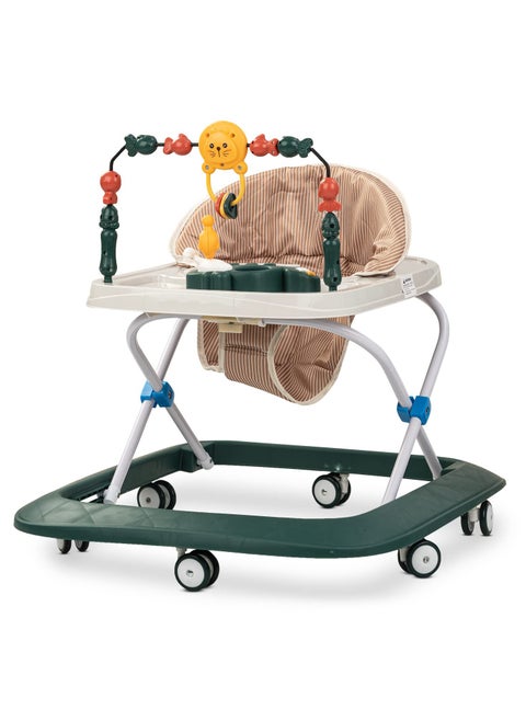 Baby Walker with 3 Height Adjustable & Tray Multi-Function Anti-Rollover Foldable and Musical Toy Bar for 6-18 Months