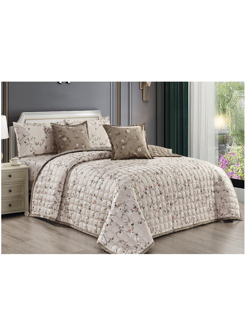 Moon Two-piece quilt set, summer mattress, with excellent compressed filling, consisting of 6 pieces / king size 230*250 