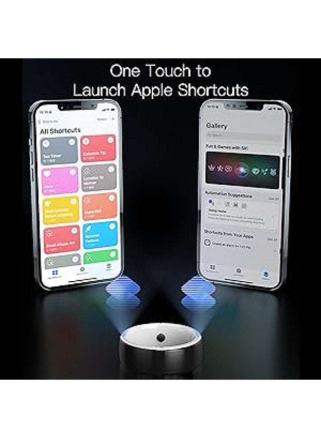 Smart Ring R5 Newest Intelligent Wearable Device Build-in 6 RFID Cards 128GB Wireless Disk Sharing 2 Health Stones NFC Functions for iPhone Android Size: L (Perimeter longer than 63mm, Diameter 20mm)