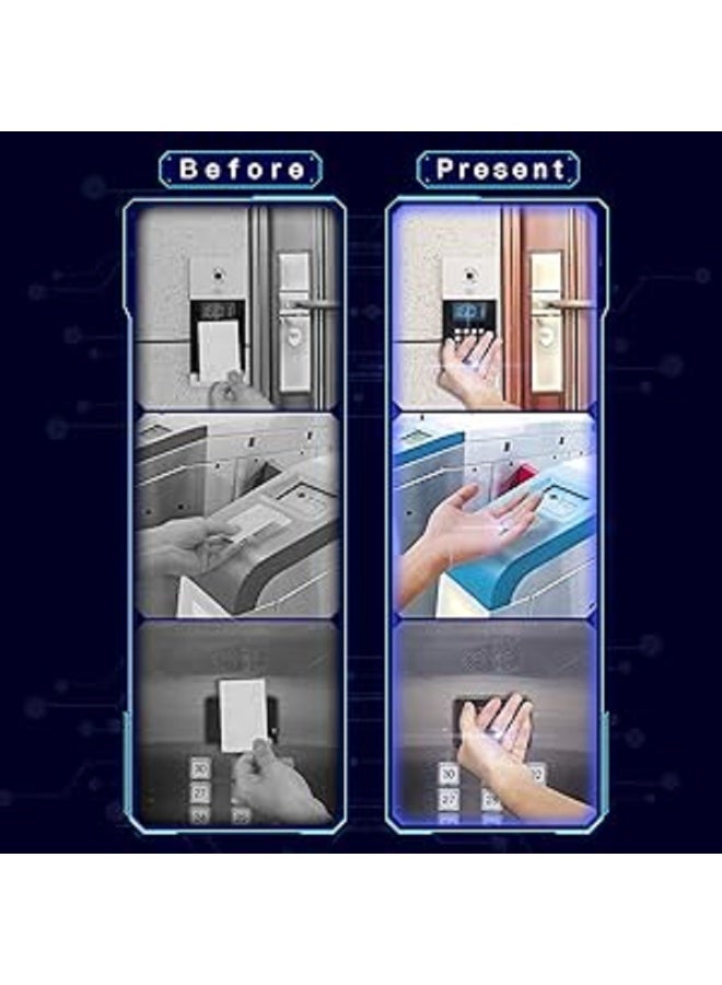 Smart Ring R5 Newest Intelligent Wearable Device Build-in 6 RFID Cards 128GB Wireless Disk Sharing 2 Health Stones NFC Functions for iPhone Android Size: L (Perimeter longer than 63mm, Diameter 20mm)
