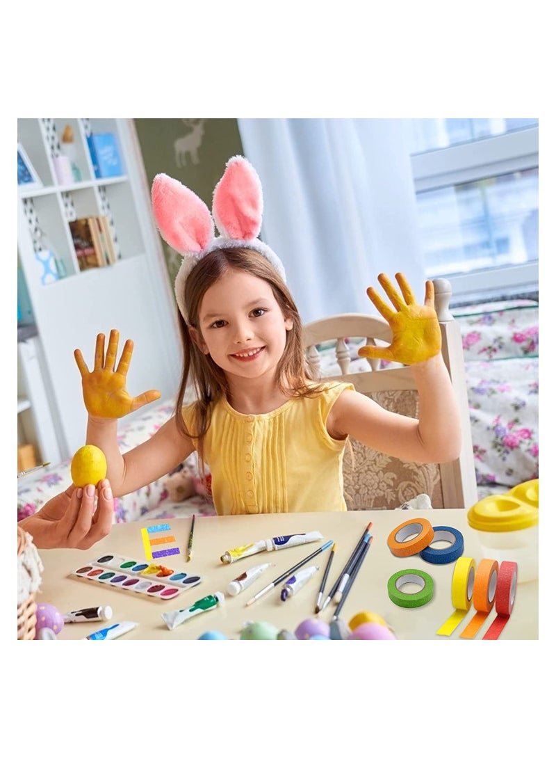 Colored Masking Tape Craft Rainbow Colors Painting Painters Labeling Paper for Arts Crafts Bullet Journals Party Decorations DIY Craft 12 Roll 12m*1.2cm - Image 5