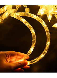 Generic Star Moon Led Curtain Garden String Light EID Mubarak Ramadan Decorations for Home 2025 Warm Yellow Glow for Cozy Decor  - Image 3