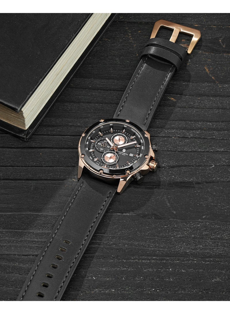 SAPPHERO Watches for Men Arabic Numeral Dial Quartz Wristwatch 50M Waterproof Luminous Watches Mens Watch Work Sport Casual Dress Watch with Stainless Steel Strap Elegant Gifts for Men - Image 4