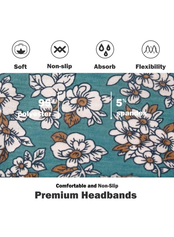 IVARYSS Headbands for Women, Non-Slip, Premium Stretchy Head Bands Hair Accessories,Wear for Yoga, Fashion, Working Out, Travel or Running, 6 Pack, Boho  - Image 3