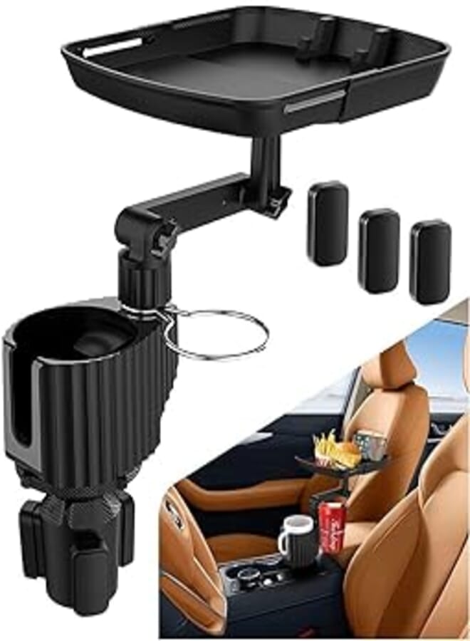 Car Cup Holder with Detachable Rotating Food Tray/CUP-A01
