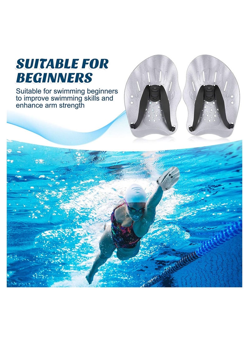 Y&D 2 Pair Contour Swim Paddles Hand Training with Adjustable Straps Swimming for Women Men and Children Professional Accessories  - Image 3