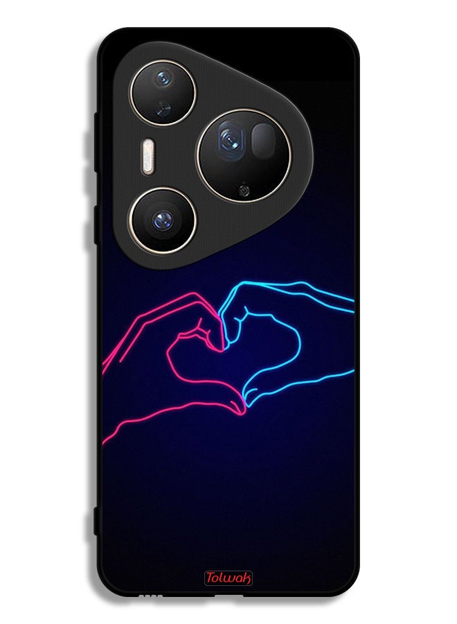 Tolwak Huawei Pura 80 Ultra Protective Case Cover Touching Hand Making Heart - Image 1