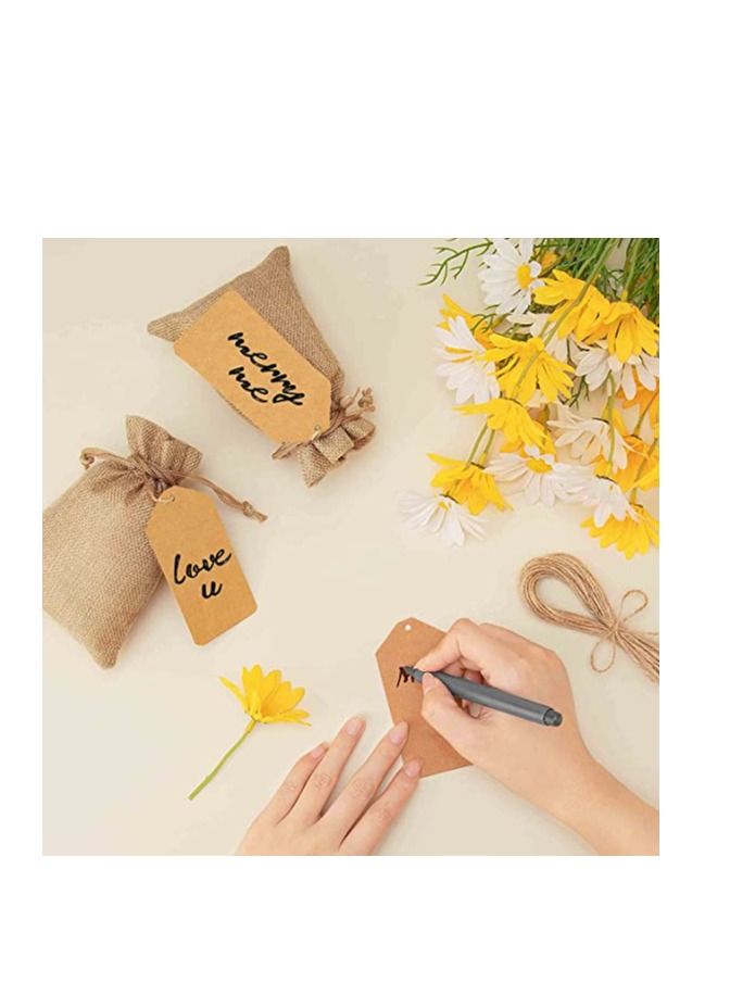 Burlap Drawstring Reusable 10Pcs Of Gift Bags Candy Bags For Party Favors Supplies 7 x 10cm / 2.8" x 3.5" - Image 2