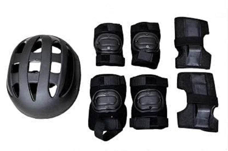 FELIDAE Skating Guard, Protective Skating Guard Kit for(6 to 14 Years) Kids,Boy & Girl Cycling Protection Set | Multi Sport Gear, Head Knee, Elbow & Palm Guard Safety Protective Kit (Small) (Black) - Image 2