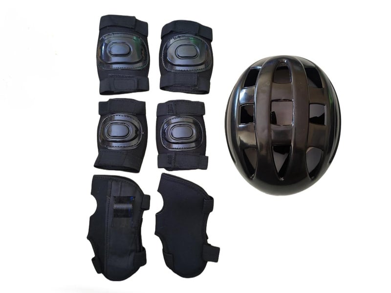 FELIDAE Skating Guard, Protective Skating Guard Kit for(6 to 14 Years) Kids,Boy & Girl Cycling Protection Set | Multi Sport Gear, Head Knee, Elbow & Palm Guard Safety Protective Kit (Small) (Black) - Image 4