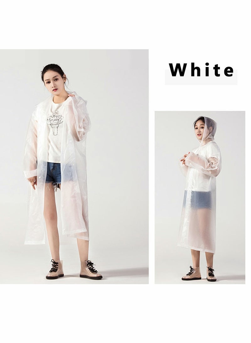 SYOSI Raincoat Rain Ponchos for Adults Women Men   1 Pack Reusable EVA Clear Portable Rain Coats Lightweight Jackets with Hood, Rain Ponchos Adults Packable Poncho Adult Clear Hood - Image 3