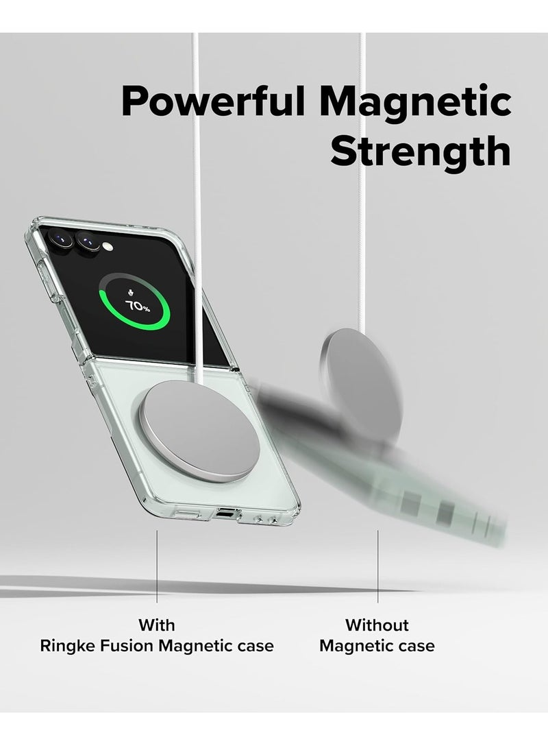 BORTONY Samsung Galaxy Z Flip 7 Case Cover with MagSafe Crystal Clear Anti-Yellowing Case Z Flip 7 with Soft Silicone Cover for Samsung Galaxy Z Flip 7 5G  - Image 4