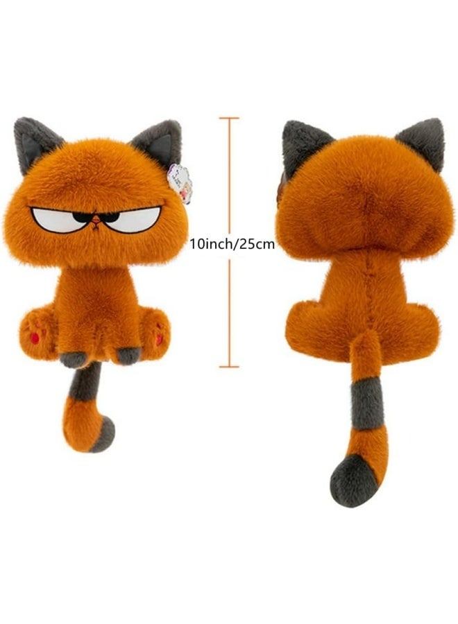 10 Inch Black Cat Stuffed Animal -Cute Orange Plush Cat Toy - Soft Plush Cat Toy for Girls & Kids,Funny Expressions Cat Plushie Gift for Birthday (Orange cat) - Image 4