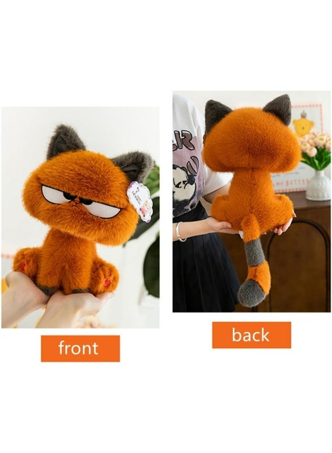 10 Inch Black Cat Stuffed Animal -Cute Orange Plush Cat Toy - Soft Plush Cat Toy for Girls & Kids,Funny Expressions Cat Plushie Gift for Birthday (Orange cat) - Image 3