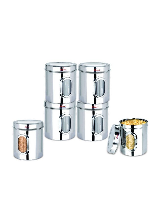 Ebun Stainless Steel See Through Small Containers 1.25 Kgs | Pack Of 6 Pcs Combo - Image 3
