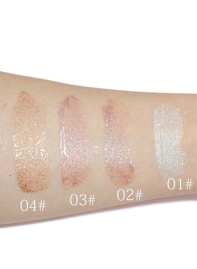 Julystar Liquid Eyeshadow，Makeup For Eyes Liquid Shimmer Sparkle Glow Light Colors Pencil Stick Shiny Long Lasting Waterproof Shining Eye Shadow Sets Metallic Pigments Metals Gloss Sparkling Pen Kit-01  - Image 5