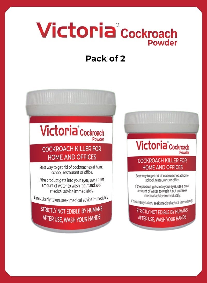 Victoria Cockroach Powder Your Ally in Pest Control Pack Of 2 (100 GM Each)
