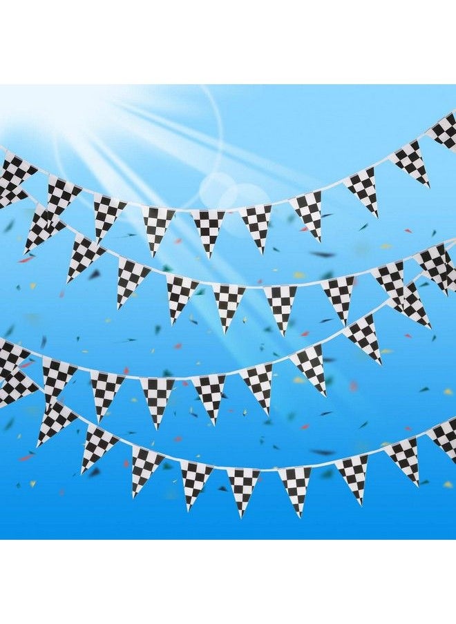 Pangda - 10 Meters Checkered Pennant Banner Racing Flag Party Flag Banner Accessory For Race Theme Birthday Party Decoration - Image 1