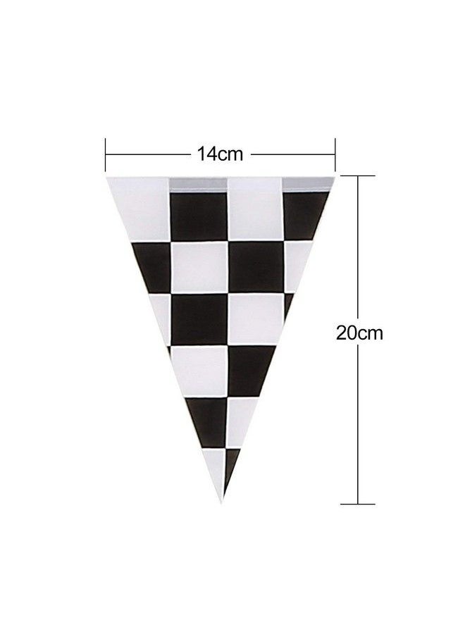 Pangda 10 Meters Checkered Pennant Banner Racing Flag Party Flag Banner Accessory For Race Theme Birthday Party Decoration  - Image 3