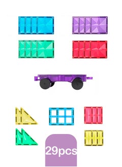 StarKids Magnetic Tiles Building Blocks Educational Open Ended Toys for Kids 29pcs set  - Image 2