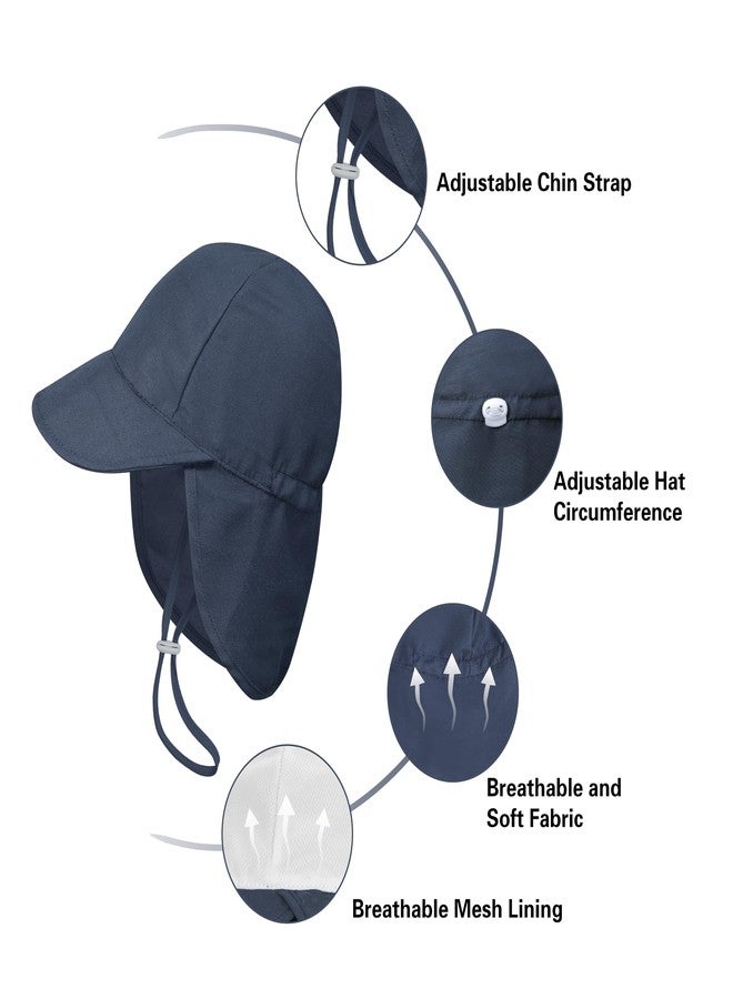 ECOSUMA 2 Pack Baby Beach Hats 6-12 Months,12-24 Months Gray/Navy - Image 3