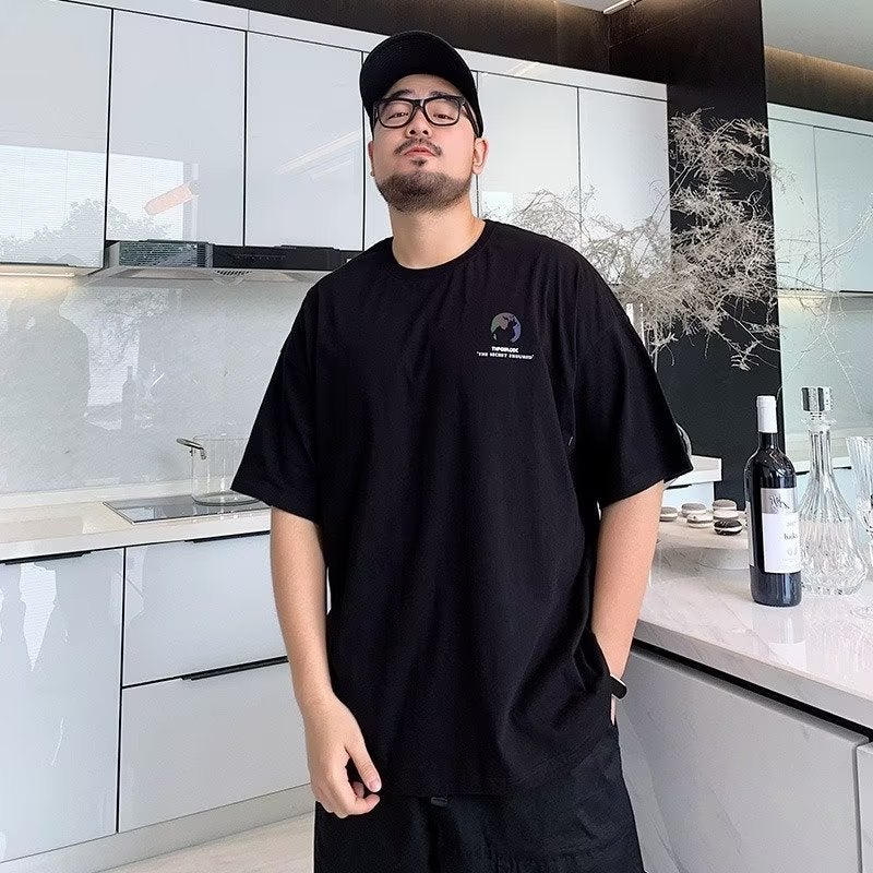 Short-Sleeved Cotton T-Shirt Trendy Plus Size Fashionable All-Match Breathable Round Neck Short-Sleeved T-Shirt Top Men'S Fashion - Image 4