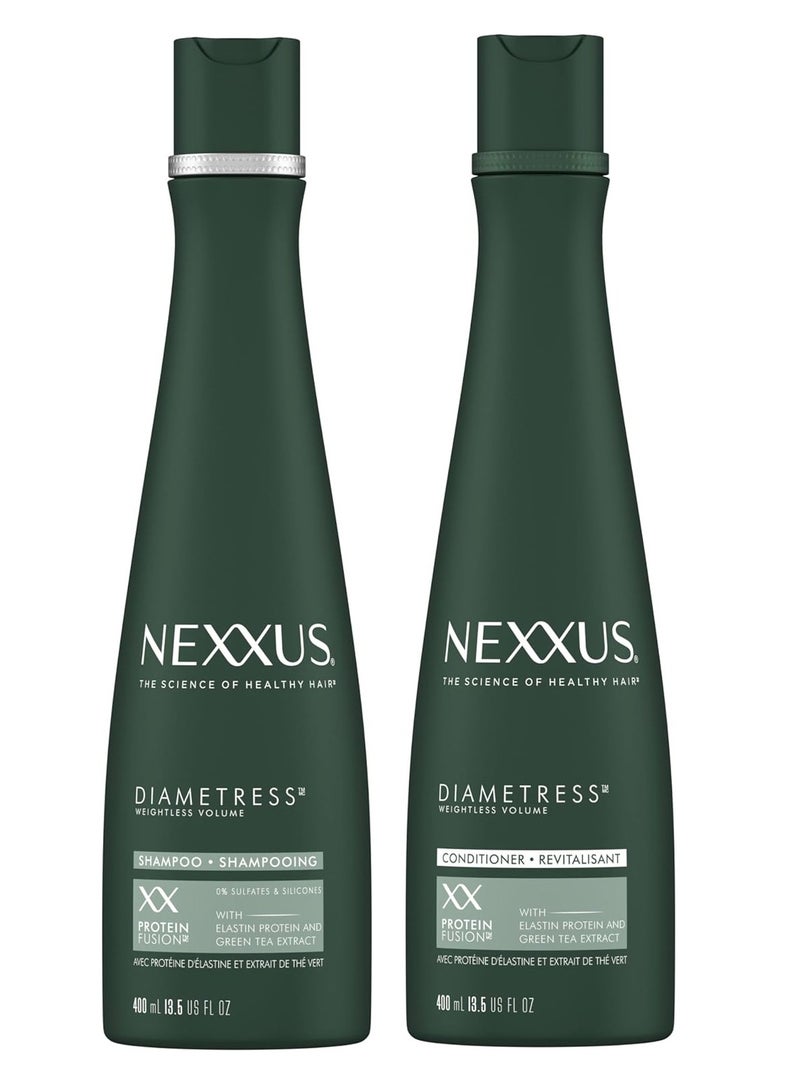 نيكزس شامبو وبلسم دياميتريس لوسيوس فوليوم مع مستخلص الشاي الأخضر، 400 مل - Image 1