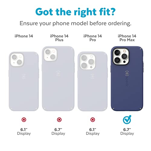 Speck for 67 inch iPhone 14 Pro Max Case Slim Phone Case with Drop Protection Scratch Resistant with Soft Touch Dual Layer Case BlackSlate Grey Candyshell Pro - Image 3