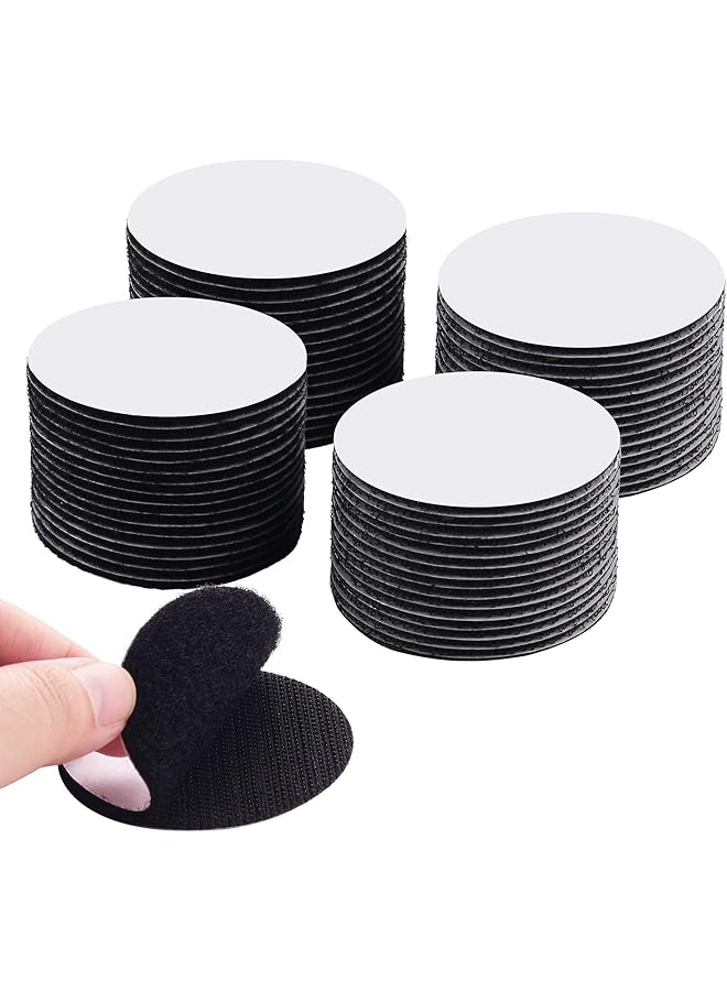 erorex 32 Pairs 6Cm Self Adhesive Round Sticky Pads With Heavy Duty Adhesive Hook Loop Strip Mounting Tape For Home Deco Office School Outdoor  - Image 1