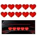 SHMZK 10PCS Vinyl Decal for Cars High Intensity Reflective Sticker Night Safety Sign Bumper Decals Waterproof Grid Vinyl Stickers Scratch Cover for Auto Window Laptop Heart Red - Image 2