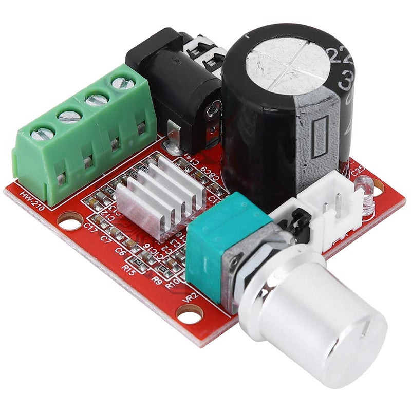 Mini Stereo Amplifier Board Module PAM8610 DC 8V 12V with 2200UF Capacitor for Speakers - Image 2